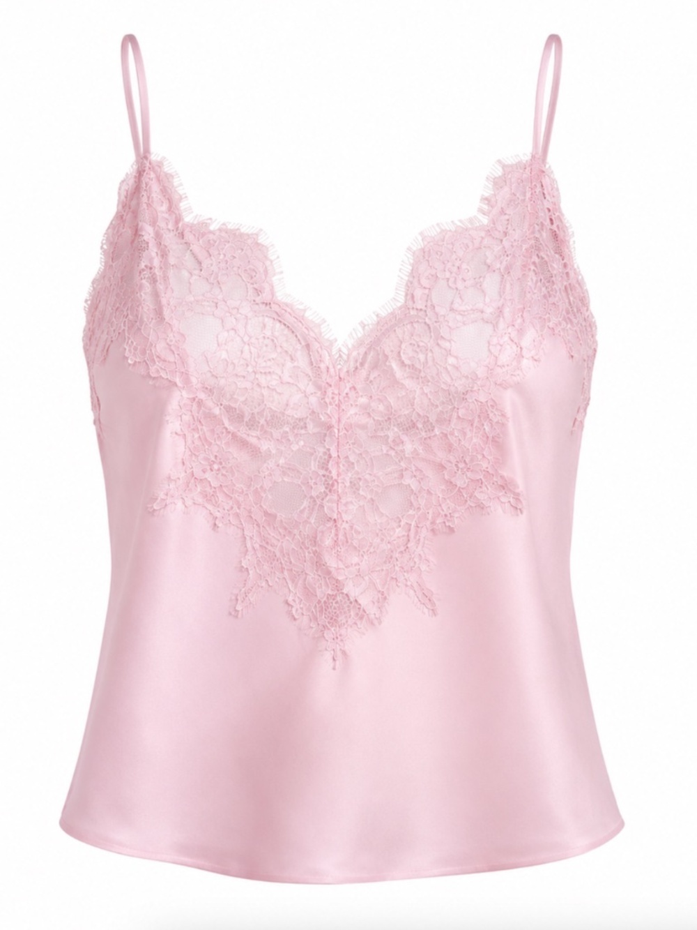 Skims Silk Pink Pajama Tank Shorts Set - Picture 2 of 3